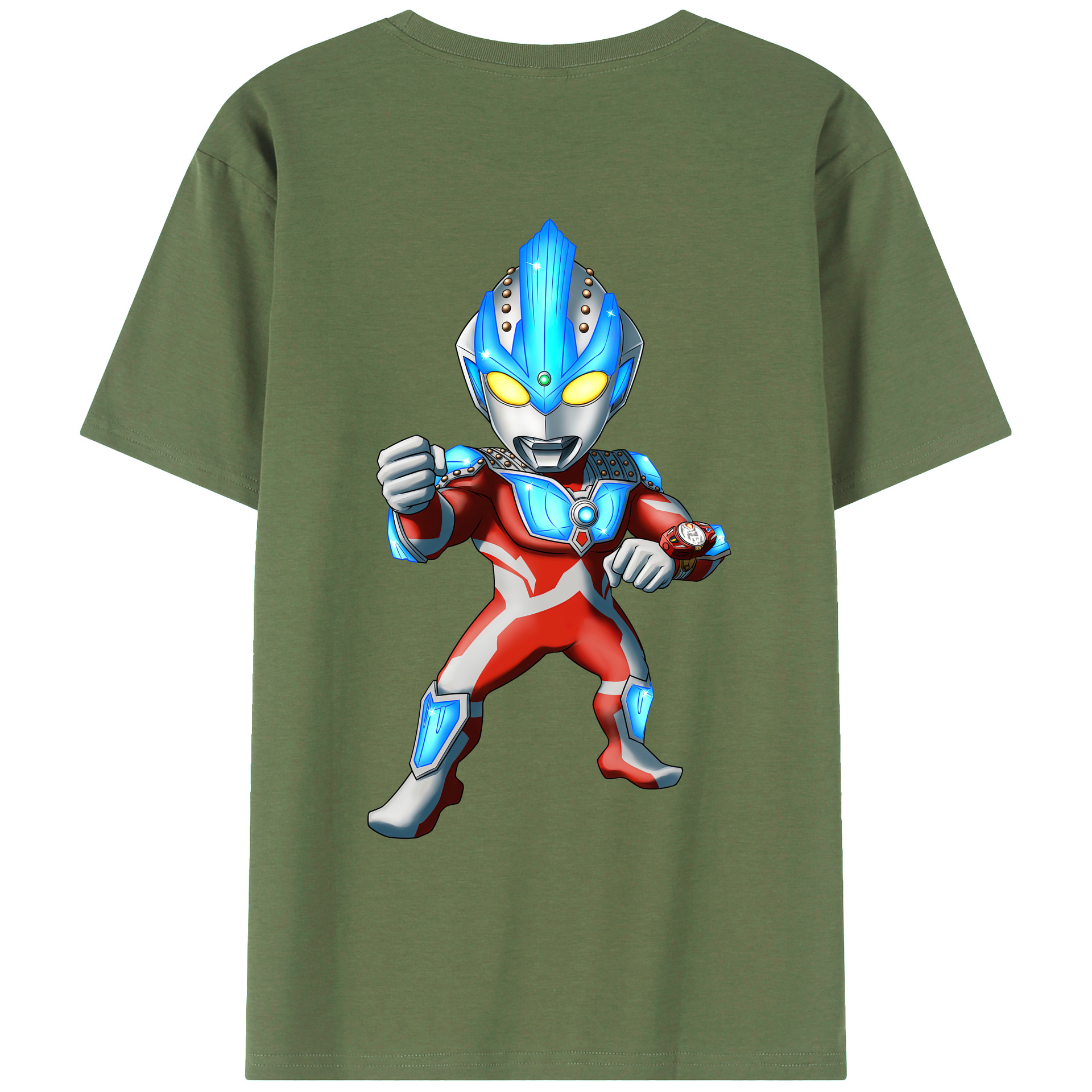 （画像用） ウルトラマン Ultraman 綿100％ メンズ半袖Tシャツ（バックプリント） 通気性